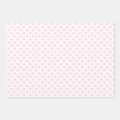 Rood Roze Poppy Bloemen & Roze Polka Dots Patronen Inpakpapier Vel (Voorkant 3)