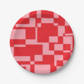 Rood-roze retro-kwadraten bord (Voorkant)