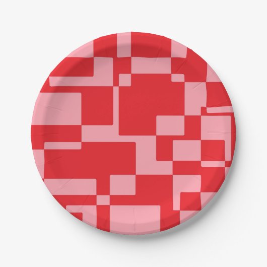 Rood-roze retro-kwadraten bord (Voorkant)