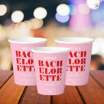 Rood Roze & Rode Bachelorette-weekend Papieren Bekers<br><div class="desc">Deze leuke en knalroze accessoire zal je toekomstige feestgangers verbazen!</div>
