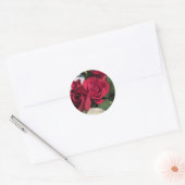 Rood roze ronde stickers Enveloppen met Rozen (Envelop)