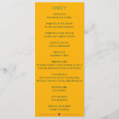 Rood roze roos bloem bruiloft programma programmakaart (Achterkant)