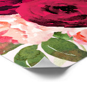 Rood & Roze Roze Moslim Islamitisch Bruiloft Poste Poster (Hoek)