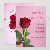 Rood roze roze roze roze elegant Vrijgezellenfeest Kaart (Voorkant / Achterkant)