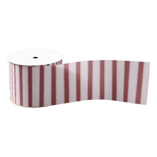 Rood roze roze strepen Kerstmis Grosgrain Lint (Spoel)
