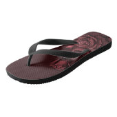 Rood Roze Rozen Bloemen Maroon Stijlvol Teenslippers (Schuin)