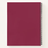 Rood roze rozen Jouw naam Sketchbook Notitieboek (Achterkant)