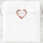 Rood Roze Rozen Krans Lente Bloemen Groen Bladeren Hart Sticker (Tas)
