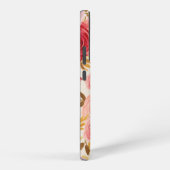 Rood Roze Rozen Waterverf Bloemen Samsung Galaxy Hoesje (Rechterkant)