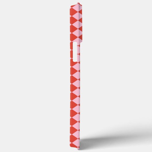 Rood & Roze Schachbrettpatroon Persoonlijk Case-Mate iPhone Case (Achterkant / Rechts)