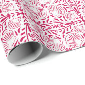 Rood Roze Sheashells Koraal Moderne Bold Luxe Cadeaupapier (Rol Hoek)