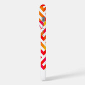 Rood Roze Sinaasappel Geel Mideeuwse Kunstpatroon iPhone Hoesje (Linkerkant)