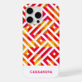 Rood Roze Sinaasappel Geel Mideeuwse Kunstpatroon iPhone Hoesje (Achterkant)