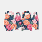 Rood Roze Sinaasappel Rozen Patroon Design Bedankdoosjes (Uitgevouwen)