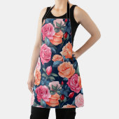 Rood Roze Sinaasappel Rozen Tuinieren Schort (Insitu)