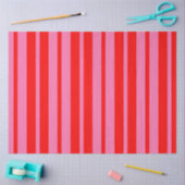 Rood Roze Stijlvolle Strepen Patroon Ontwerp Tissuepapier (Craft)