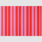 Rood Roze Stijlvolle Strepen Patroon Ontwerp Tissuepapier (Voorkant)