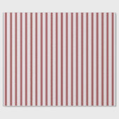 Rood Roze Strepen Kerst Cadeaupapier (Vlak)