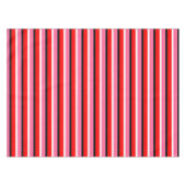 Rood Roze Strepen Patroon Ontwerp Tafelkleed (Voorkant (Horizontaal))