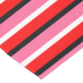 Rood Roze Strepen Patroon Ontwerp Tafelkleed (Gekanteld)