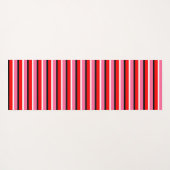 Rood Roze Strepen Patroon Ontwerp Yogamat (Achterkant (horizontaal))