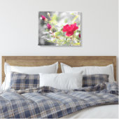 Rood roze Struik Verrekte canvas afdrukken (Insitu (Slaapkamer))