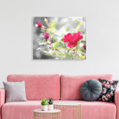 Rood roze Struik Verrekte canvas afdrukken (Insitu (Woonkamer))