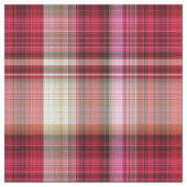 Rood Roze Tartan Plaid Stof (Close Up)
