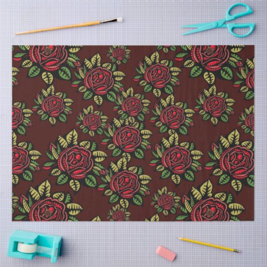 Rood roze tissuepapier (Craft)