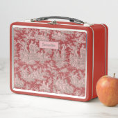  rood roze Toile de Jouy bedrukt (In situ)