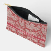  rood roze Toile de Jouy bedrukt Etui (Open)