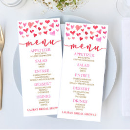 Rood Roze Valentijn Vrijgezellenfeest Voedsel Menu