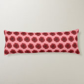 Rood roze ventilator naadloos patroon op carrosser lichaamskussen (Achterkant)