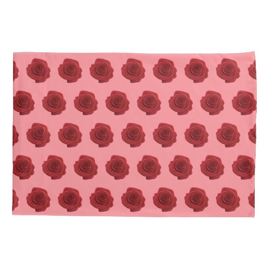 Rood roze ventilator naadloos patroon op Hoesje me Kussensloop (Achterkant)