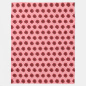 Rood roze ventilator naadloos patroon op rugzak fleece deken (Voorkant)