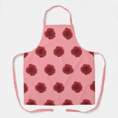 Rood roze ventilator naadloos patroon op Schort (Voorkant)