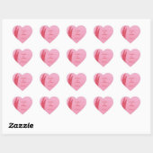Rood Roze Veren Hart Save the date stickers (Vel)