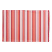 Rood Roze Verticaal Streeppatroon Kussensloop (Achterkant)