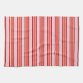 Rood Roze Verticaal Streeppatroon Theedoek (Horizontaal)