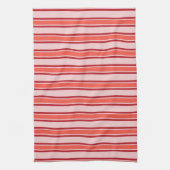 Rood Roze Verticaal Streeppatroon Theedoek (Verticaal)