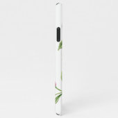 Rood Roze Violet Paarse Groene Bloemenkunst Patroo iPhone Hoesje (Rechterkant)