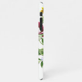 Rood Roze Violet Paarse Groene Bloemenkunst Patroo iPhone Hoesje (Linkerkant)