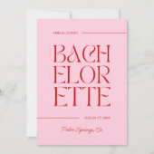 Rood & Roze vrijgezellenweekend Kaart (Voorkant)