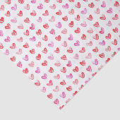 Rood & Roze Waterverf Hartpatroon Weefsel Papier (Detail)