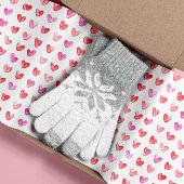 Rood & Roze Waterverf Hartpatroon Weefsel Papier