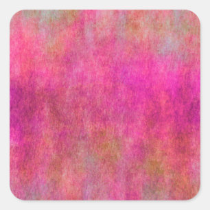 Rood Roze Waterverf Textuur Achtergrond Vierkante Sticker
