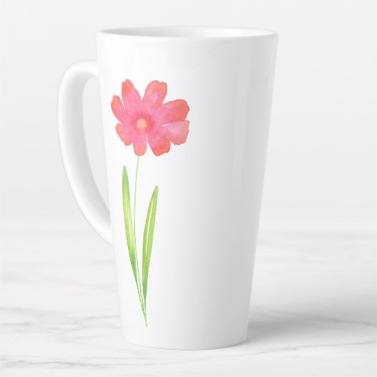 Rood, roze Waterverf ventilator Latte Mok (Linkerhoek)