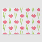 Rood, roze Waterverf ventilatorpatroon Tissuepapier (Voorkant)