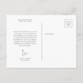 Rood Roze Wavy Border Dank u briefkaart (Achterkant)