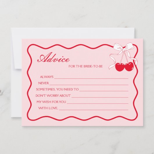 Rood Roze Wavy Valentijnse Advies voor de Kaart (Voorkant)